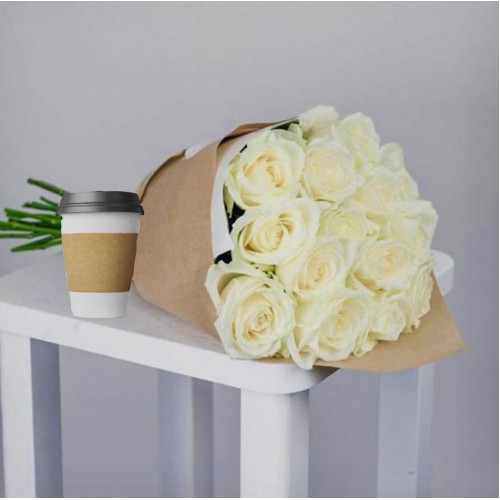 Купить на заказ Кофе с цветами с доставкой в Семее